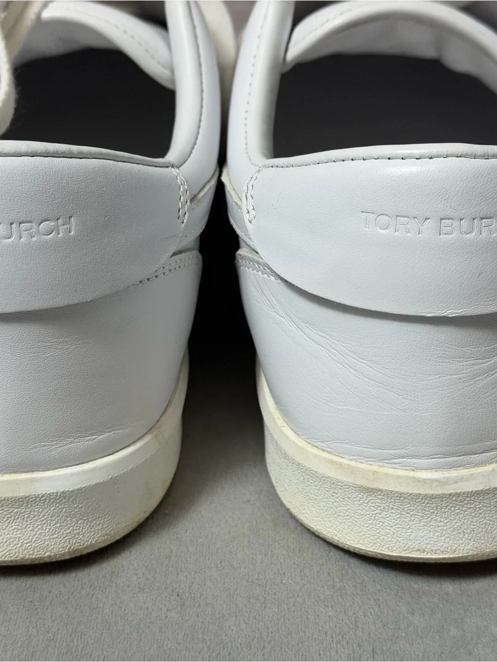 Tory Burch Hank Court White Leather Low-Top Lace-Up Sneakers